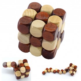 3D Wood Puzzle Model Magic Cube - 1