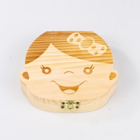 Kotak Tempat Gigi Susu Bayi Baby Teeth Wood Box Model Bayi Perempuan - 2