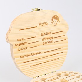 Kotak Tempat Gigi Susu Bayi Baby Teeth Wood Box Model Bayi Perempuan - 3
