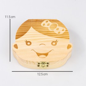 Kotak Tempat Gigi Susu Bayi Baby Teeth Wood Box Model Bayi Perempuan - 6
