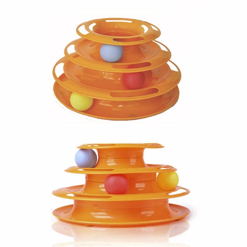 ... 3 Mainan Kucing Bola Pyramid - Orange - 4 ...