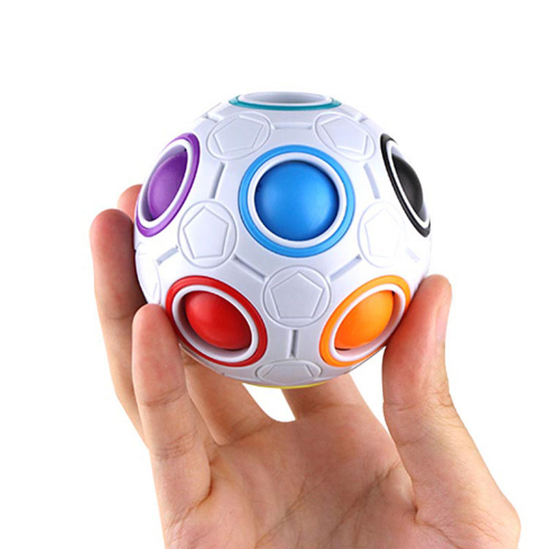 OCDAY Fidget Toy Sperical Magic Rainbow Puzzle Ball - PTO