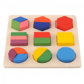 Diikamiiok Mainan Balok Puzzle 3D Geometry Anak - TOY01
