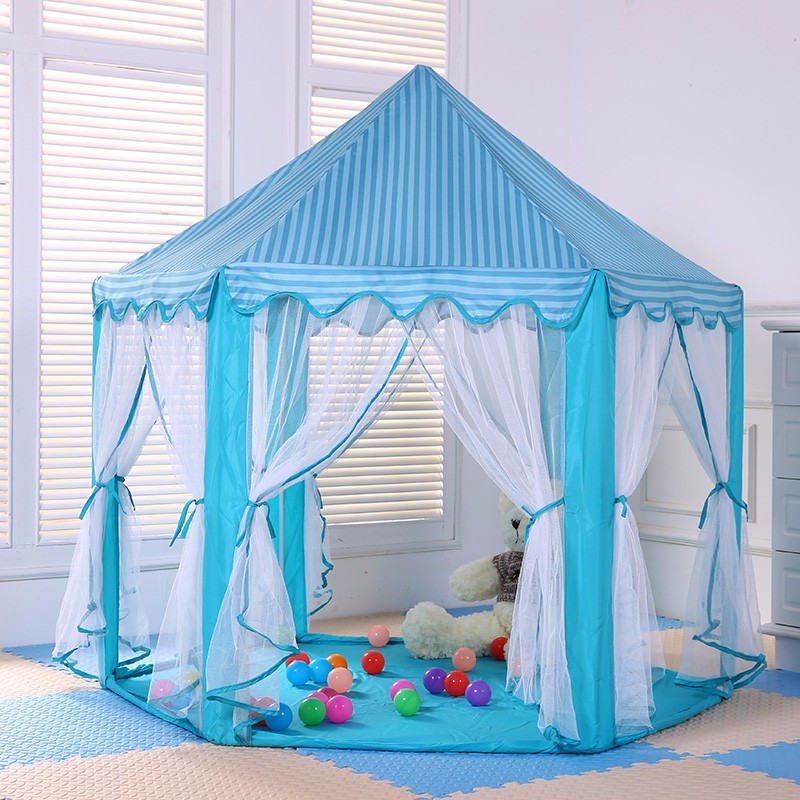  Tenda  Bermain Anak Model  Istana Kids Portable Tent Blue 