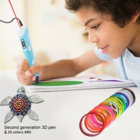 3D Pens Magic Drawing Printer with 9 Meter PLA Filament - DW-G2 - Blue - 4