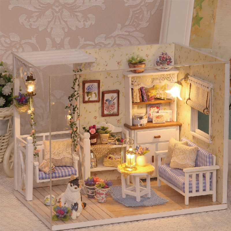Cute Room Miniatur Rumah Boneka 3D DIY 1 24 3013 White 