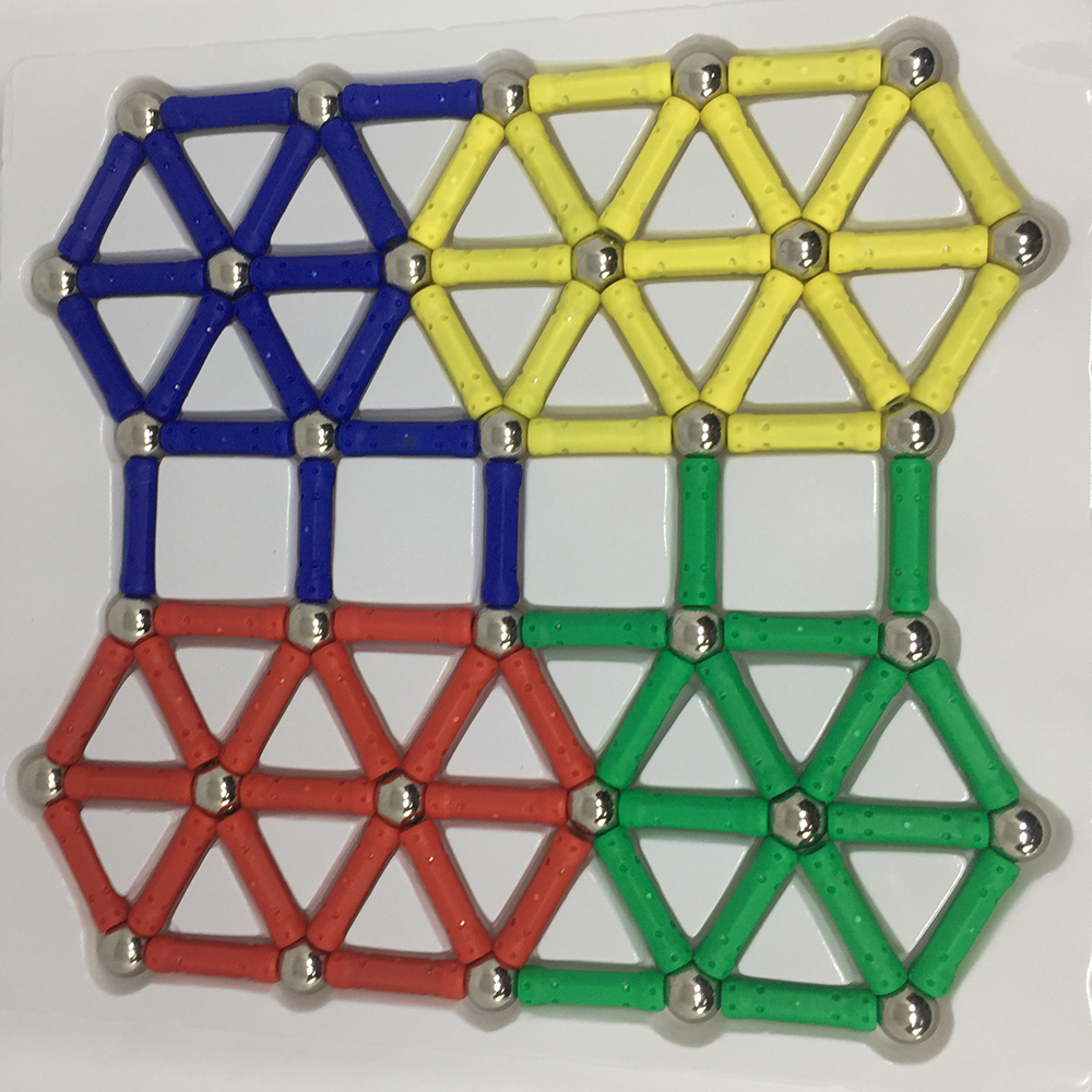 Mainan Edukasi Kreasi Bangunan Magnetik - 103 PCS - Mix Color