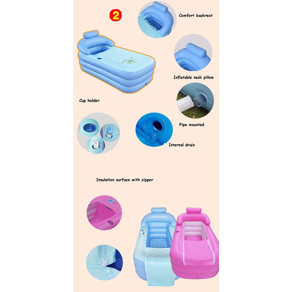 Gambar produk Intime Spa Bathtub Portable 160 x 84 x 64 cm dengan Pompa - YT-038B