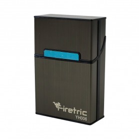 Firetric Kotak Bungkus Rokok Elegan Aluminium Cigarette Case - YH006 - Black