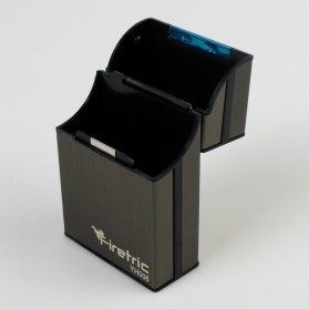 Firetric Kotak Bungkus Rokok Elegan Aluminium Cigarette Case - YH006 - Black - 2