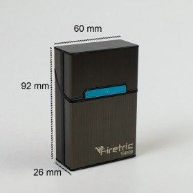 Firetric Kotak Bungkus Rokok Elegan Aluminium Cigarette Case - YH006 - Black - 6