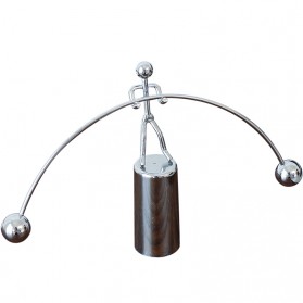 Pajangan Meja Stickman Cradle Dynamic Balance Instrument Ball Pendulum - Silver