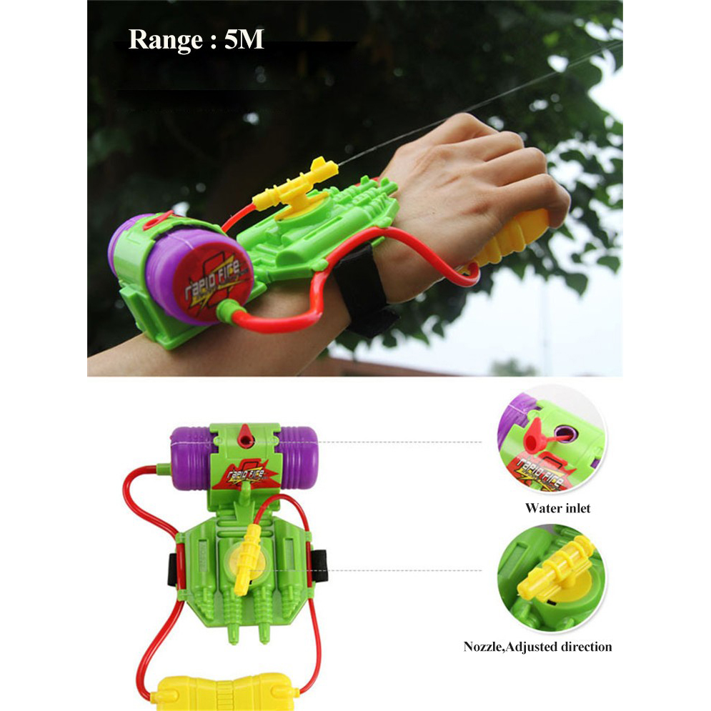 Mainan Pistol Air Pergelangan Tangan Wrist Water Gun 4M - Green