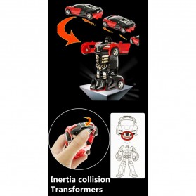 Mainan Mobil Inertia Collision Action Figure Transformer - MY688-9 - Red - 2