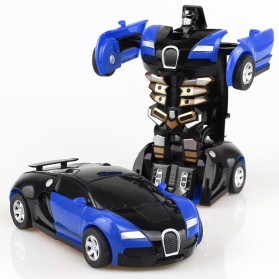 Mainan Mobil Inertia Collision Action Figure Transformer - MY688-9 - Blue