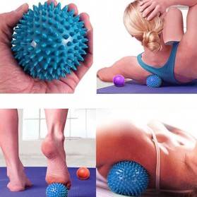 Squishy - Bola Pijat PVC Spiky Massage Ball Sport Fitness 7.5cm - HA00681 - Blue