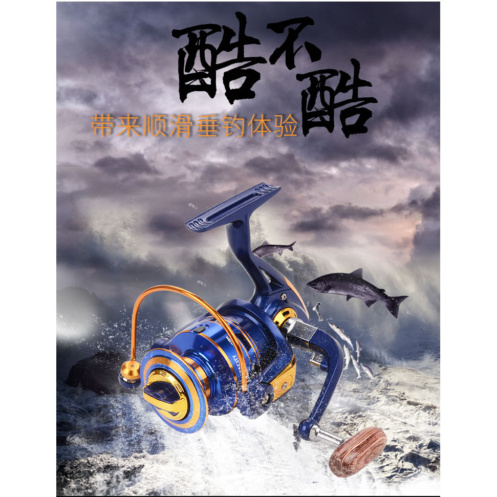 Gambar produk Fanshun Gulungan Pancing FH5000 Metal Fishing Spinning Reel 10 Ball Bearing