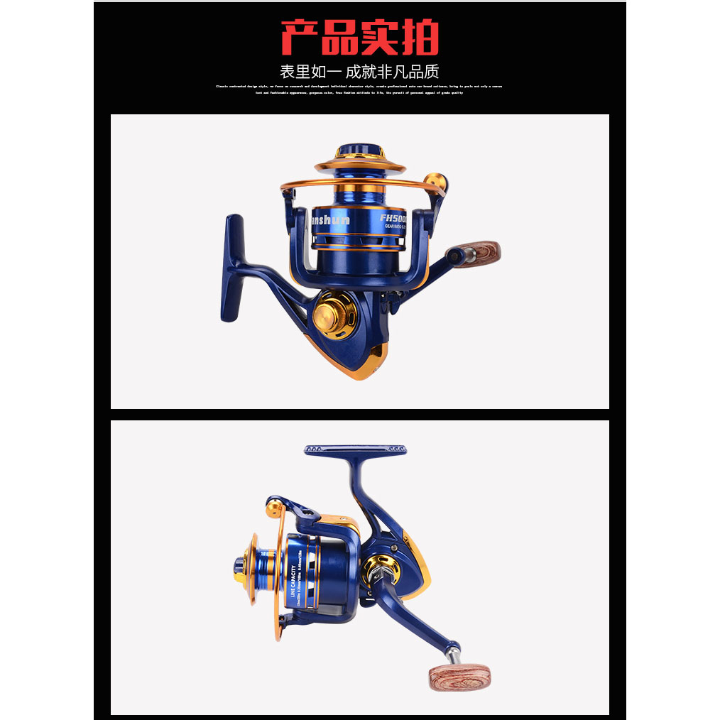 Gambar produk Fanshun Gulungan Pancing FH5000 Metal Fishing Spinning Reel 10 Ball Bearing