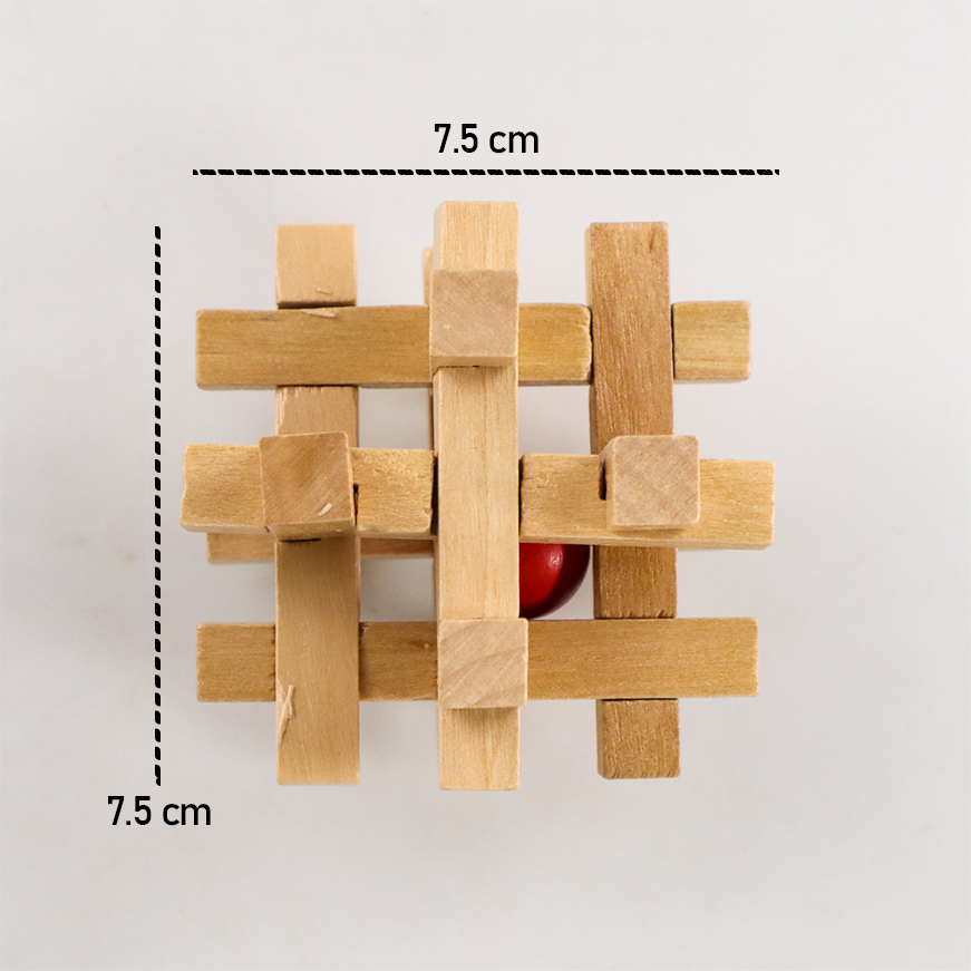 Gambar produk OLOEY Mainan 3D Wood Puzzle Tipe Take and Trapped Red Ball - OL3
