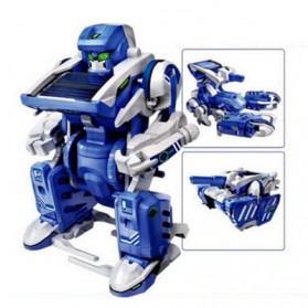 Educational 3 in 1 DIY Solar Robot Scorpion Tank Kit Toy - Blue/Gray - 1