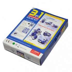 Educational 3 in 1 DIY Solar Robot Scorpion Tank Kit Toy - Blue/Gray - 8