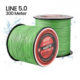 TaffSPORT Senar Tali Benang Pancing Braided Thick Line 5.0 300 Meter - BLTP - Green