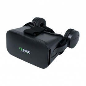 Virtual Reality / VR BOX / Google Cardboard - VRPARK Box Virtual Reality Glasses with Headphone - J20 - Black