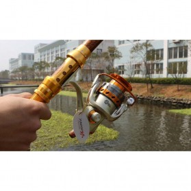 Yumoshi Gulungan Pancing EF6000 Metal Fishing Spinning Reel 12 Ball Bearing - Golden - 4