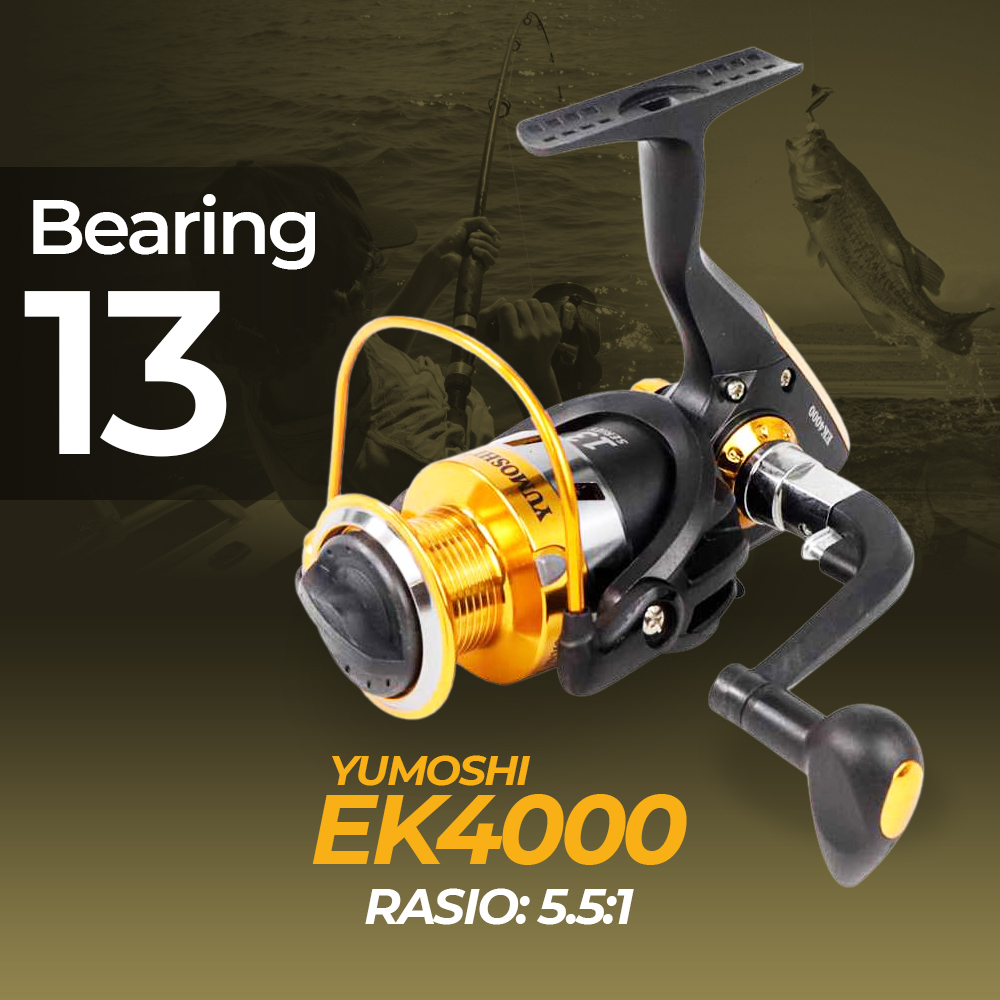 Gambar produk YUMOSHI Reel Pancing Spinning 13 Ball Bearing - EK4000