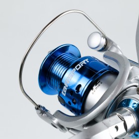 TaffSPORT 3000 Series Reel Pancing Spinning Fishing Reel 5.5:1 Gear Ratio - SA3000 - Silver Blue - 5