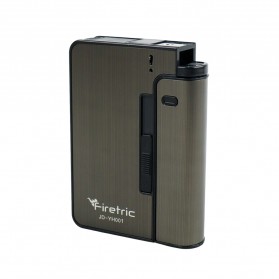 Firetric Kotak Rokok Fashion Bungkus Case with Lighter Korek Api Slot - JD-YH001 - Gray - 1