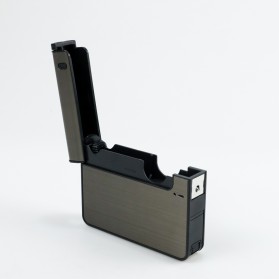 Firetric Kotak Rokok Fashion Bungkus Case with Lighter Korek Api Slot - JD-YH001 - Gray - 3