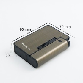 Firetric Kotak Rokok Fashion Bungkus Case with Lighter Korek Api Slot - JD-YH001 - Gray - 6