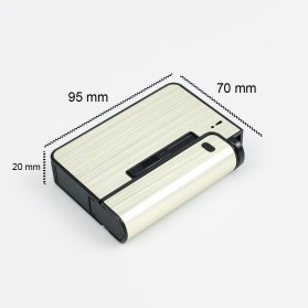 Firetric Kotak Rokok Fashion Bungkus Case with Lighter Korek Api Slot - JD-YH001 - Golden - 7