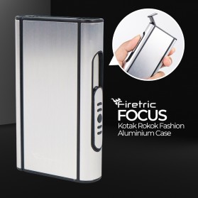 Firetric Focus Kotak Bungkus Rokok Fashion Aluminium Cigarette Case - JD-YH006 - Silver