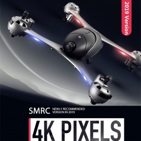 SMRC Quadcopter Drone 4K Camera WiFi FPV Follow Me Altitude Hold - M6 - Silver - 1