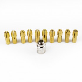 Taffware Chuck Mata Bor Drill Brass Collet 11 PCS - DMPJ-31 - Golden - 1