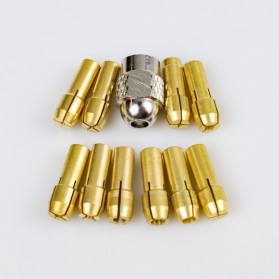Taffware Chuck Mata Bor Drill Brass Collet 11 PCS - DMPJ-31 - Golden - 2