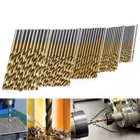 Taffware Mata Bor Power Drill Bits Titanium Coated 50 PCS - DW1361 - Golden - 7