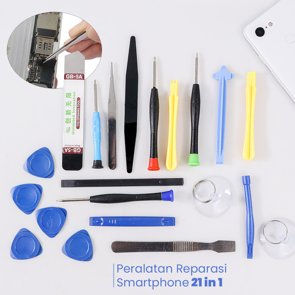 Gambar produk Peralatan Reparasi Smartphone 21 in 1 Repair Tools Set - GB-5A