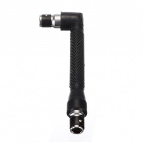 Kunci Pas Dual Head Socket Wrench Screwdriver 1/4 Inch 6.35 mm L Shaped - 3058 - Black
