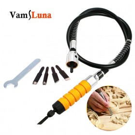 VamsLuna Alat Ukir Kayu Electric Chisel Wood Carving Tool Set - RI0240 - Yellow