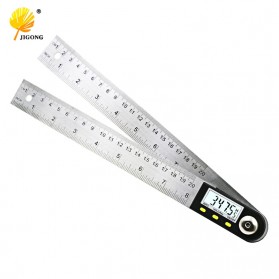 JIGONG Penggaris Digital Inclinometer Goniometer Level Angle Measuring Tool 200mm - TL454 - Silver