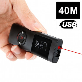 KKMOON Pengukur Jarak Laser Distance Meter Range Finder Mini Handheld 40M - JQ-40 - Black