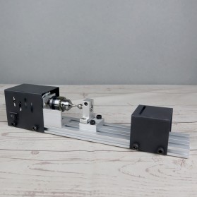 OSSIEAO Mesin Bubut Mini Lathe Wood Metalworking DIY Model Making 96W - LXGD-CC