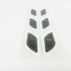 LARATH Carbon Fiber Car Sticker Auto Warning Decal Car Accessories Reflective Strips 6PCS - 1183 - White - 3