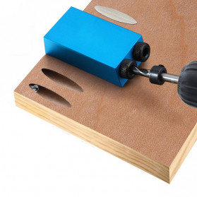 RDEER Kit Adapter Mata Bor Hole Jig Pembuat Lubang Baut Papan Kayu - TZ6810 - Blue