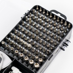 Taffware 115 in 1 Screwdriver Set Reparasi Smartphone Laptop Mini Precision Insulated - 10817 - Black/Gray - 6