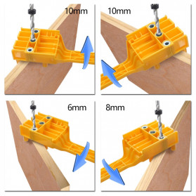 RDeer Pelubang Kayu Genggam Woodworking Punch Hole Locator Tools Set of 41 - T8106 - Yellow