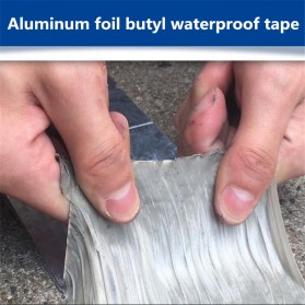 TaffGUARD KYTO Lakban Aluminium Foil Butyl Super Adhesive Duct Tape Waterproof 10 cm x 5 m - LS549 - Silver - 2